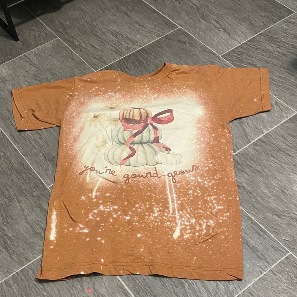 Tultex Kids' Orange Pumpkin Graphic Tee